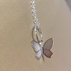 Handmade Silver Butterfly Necklace